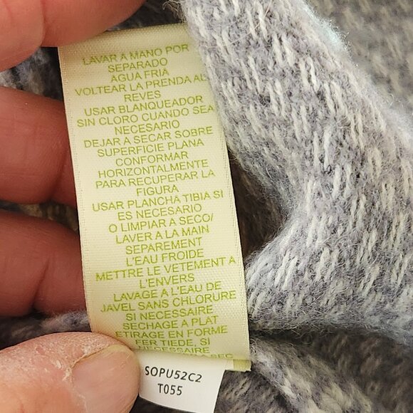 Sigrid Olsen grey wool sequin floral embroidered cardigan sweater shacket jacket - Picture 9 of 11